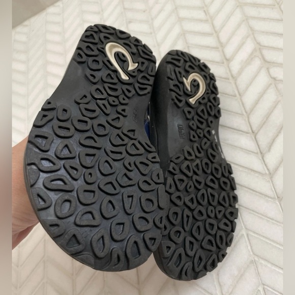 OluKai Ohana Leather Sandal Toddler Slingback Flip-flop Size 9 / 10 Blue - Picture 5 of 7